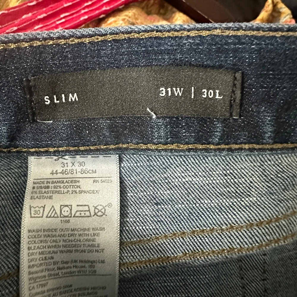 Banana Republic Mens Slim Jeans Blue 31x30 Casual‎ Classic Denim Preppy Normcore